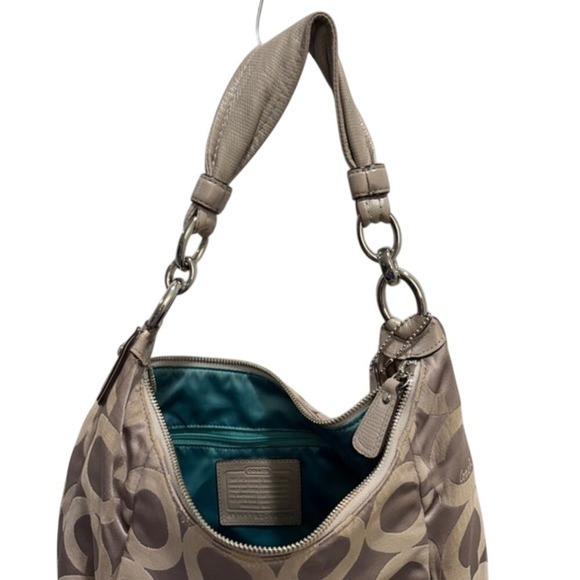 Coach Kristin Signature Op Art Sateen Hobo Shoulder Bag Y2K Aesthetic - Picture 12 of 16